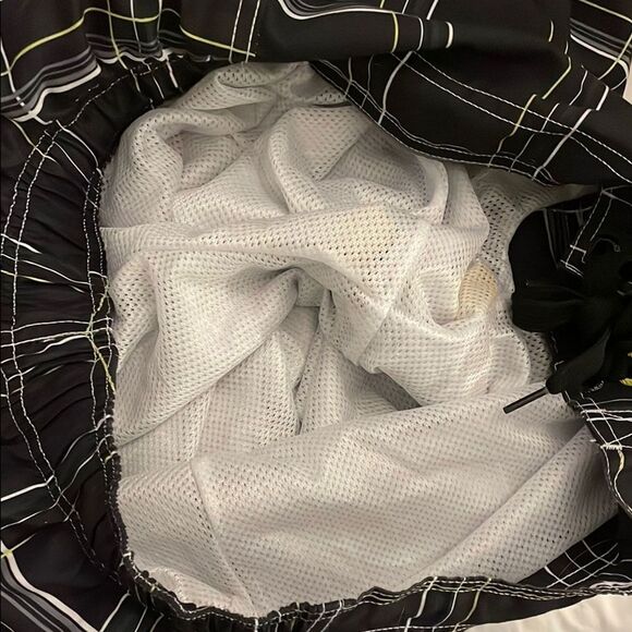 OP Ocean Pacific Black Board Shorts Swim Trunks Mens Size Medium 32-34 Beach - Picture 10 of 12